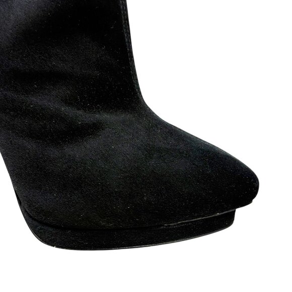 GIUSEPPE ZANOTTI EVA Black Kid Suede Platform Stiletto Bootie - Picture 3 of 11